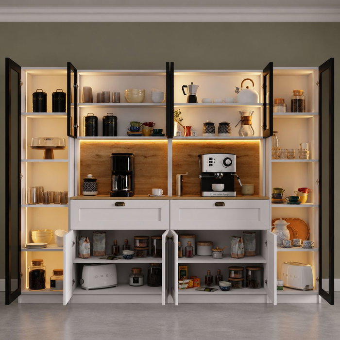 Hanah Home Nero Quad 1600-224 Coffee Stand Blanco